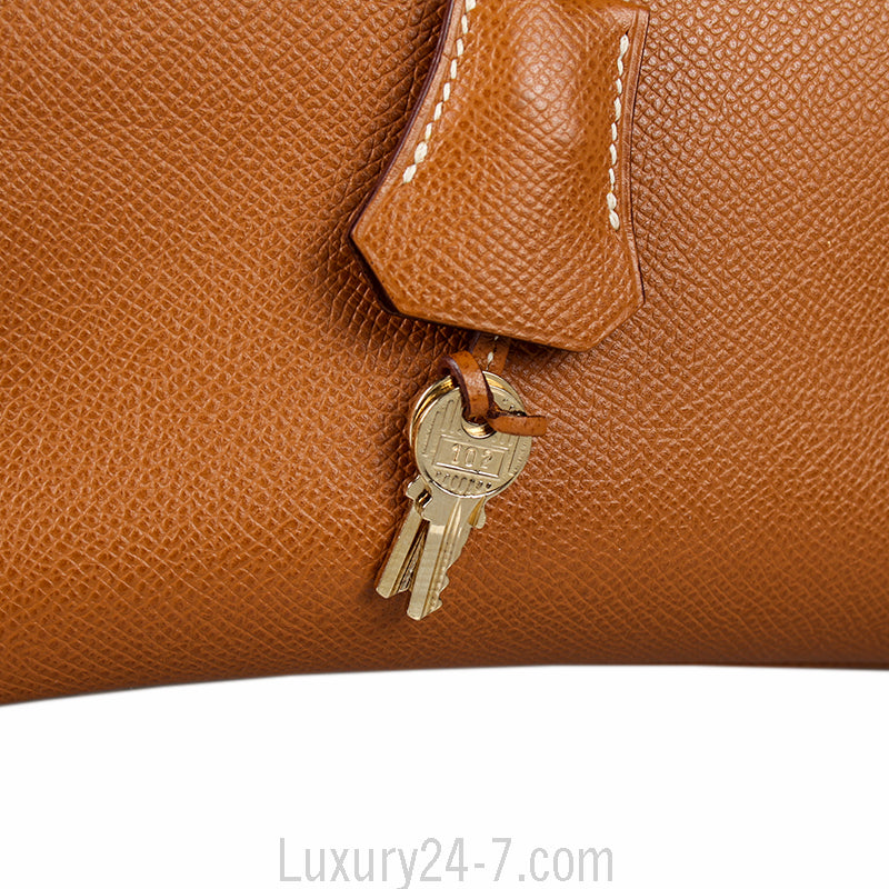 Hermes Gold Epsom Birkin 35 Bag