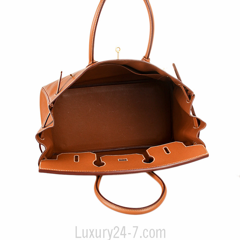 Hermes Gold Epsom Birkin 35 Bag