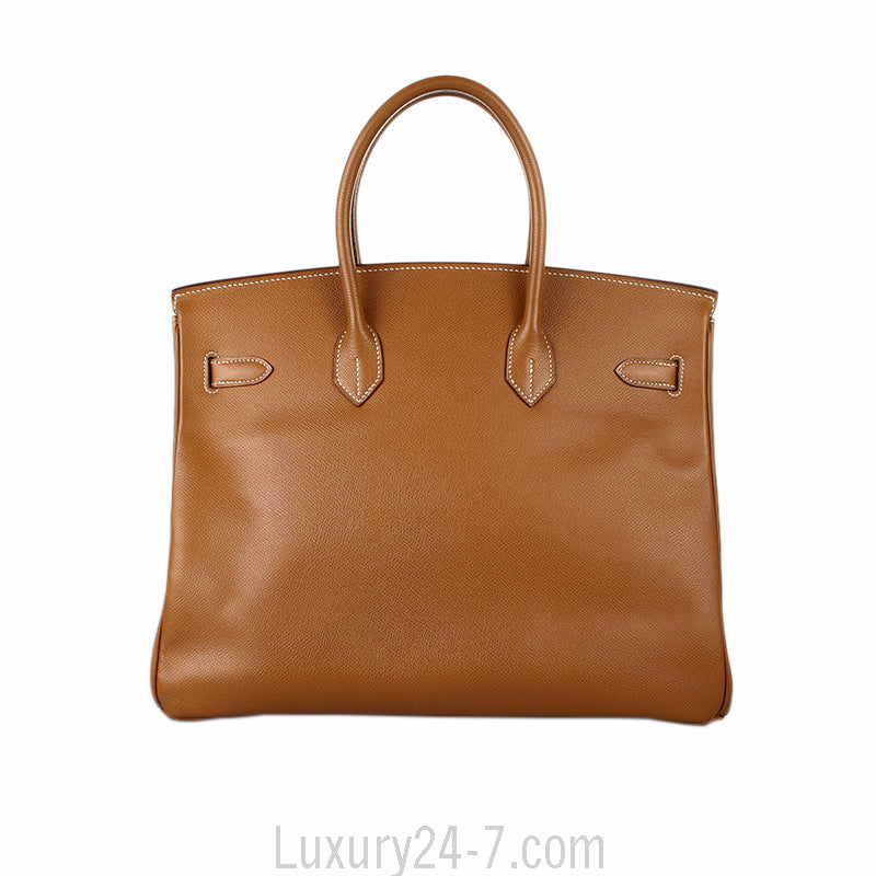 Hermes Gold Epsom Birkin 35 Bag