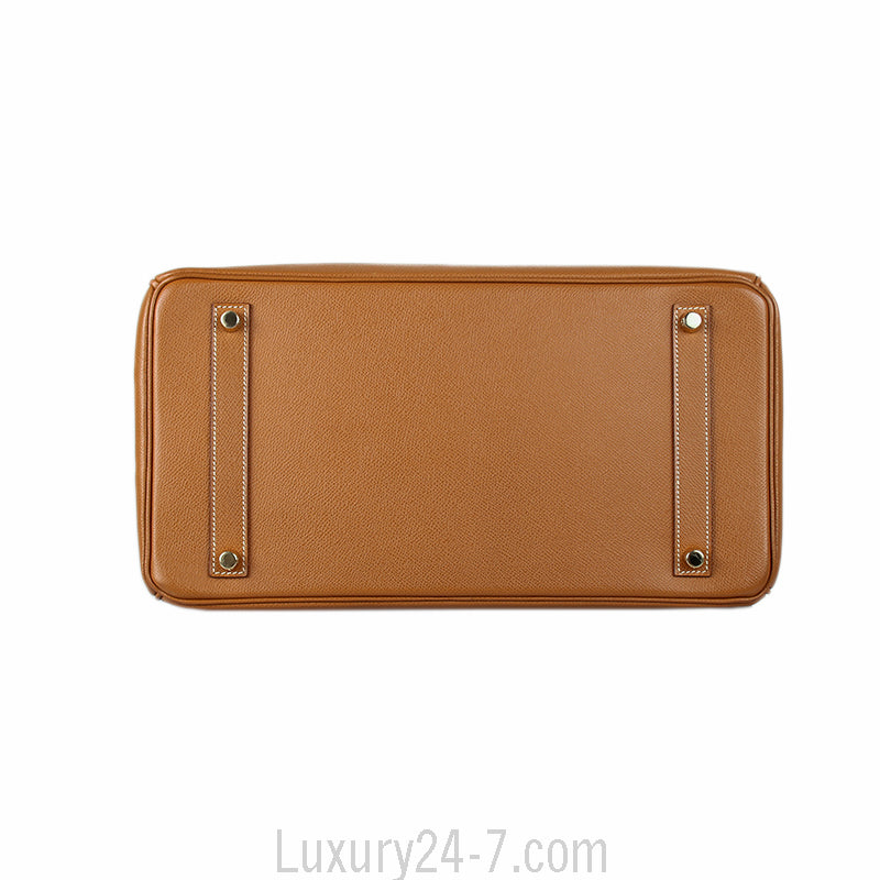 Hermes Gold Epsom Birkin 35 Bag