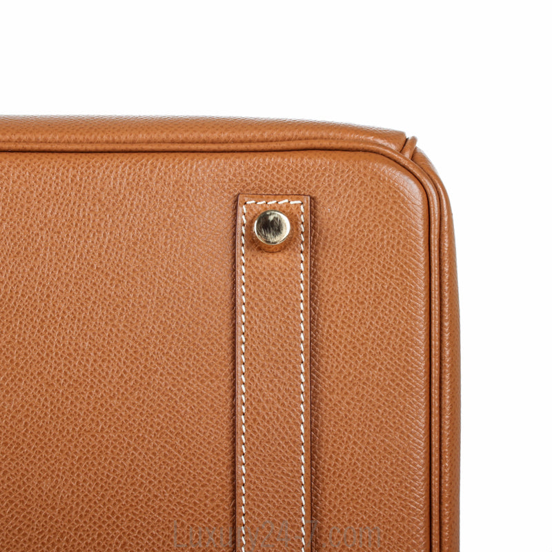 Hermes Gold Epsom Birkin 35 Bag