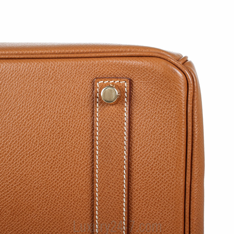 Hermes Gold Epsom Birkin 35 Bag