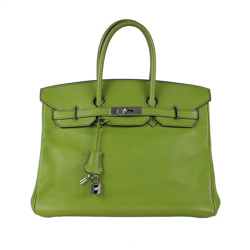 Hermes Swift Leather Apple Green Birkin 35cm