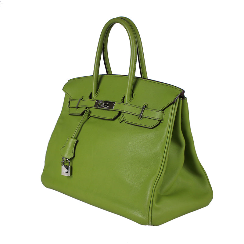Hermes Swift Leather Apple Green Birkin 35cm