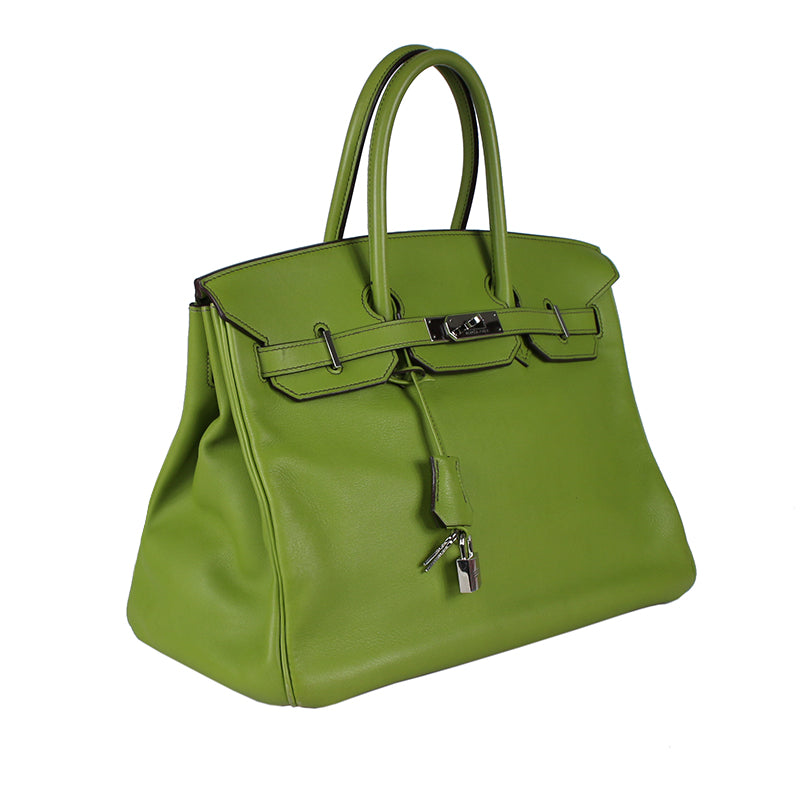 Hermes Swift Leather Apple Green Birkin 35cm