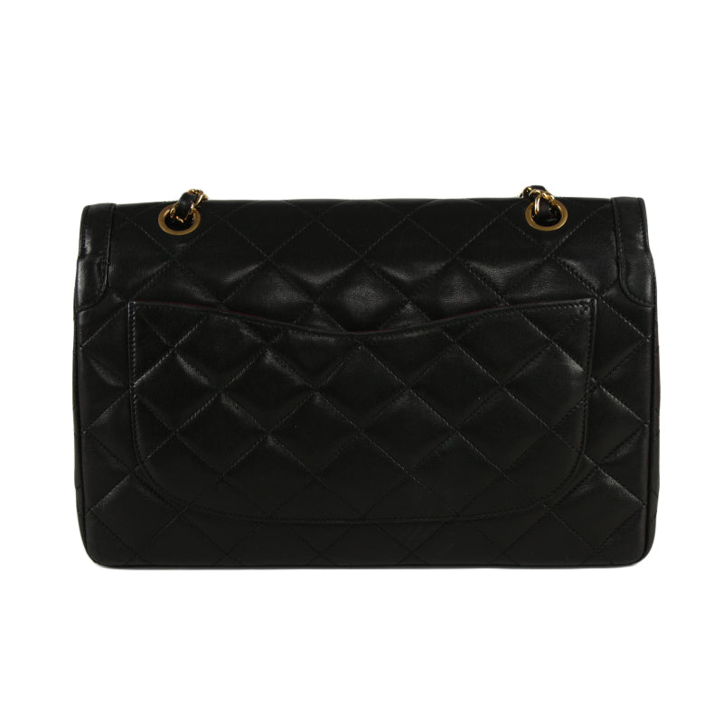 Chanel Limited Edition Paris Gold & Silver Hardware Double Flap Bag