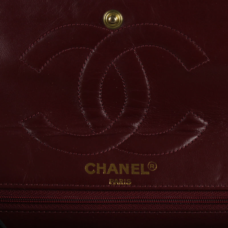 Chanel Limited Edition Paris Gold & Silver Hardware Double Flap Bag
