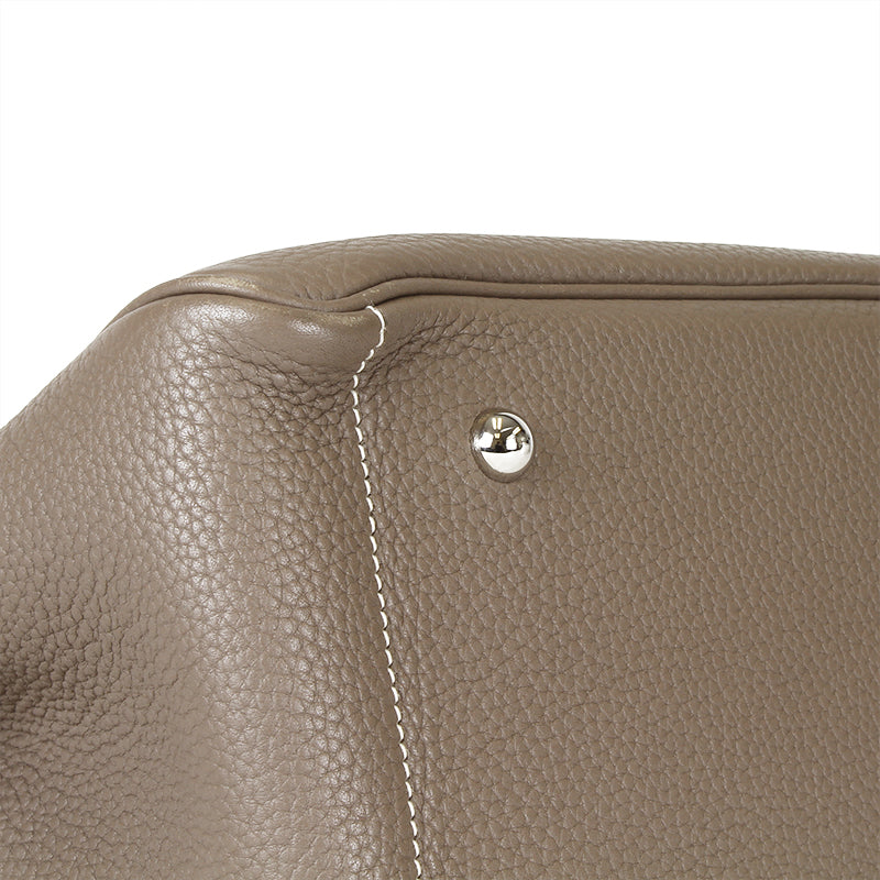 Hermes Clemence Victoria II Cabas 32 Etoupe Tote Bag