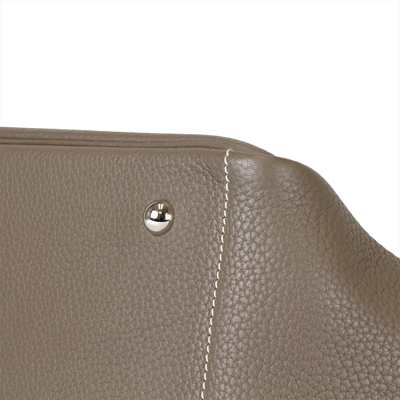 Hermes Clemence Victoria II Cabas 32 Etoupe Tote Bag