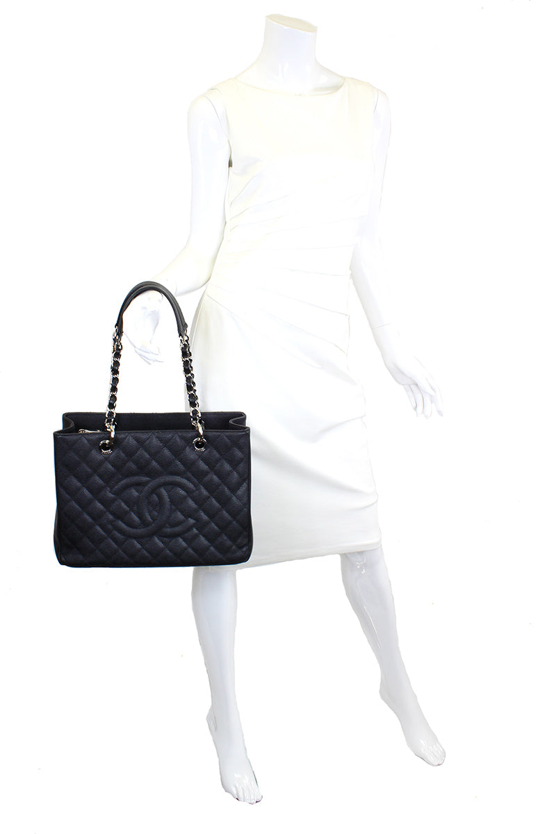 Chanel Black Caviar Grand Shopper Tote GST PHW