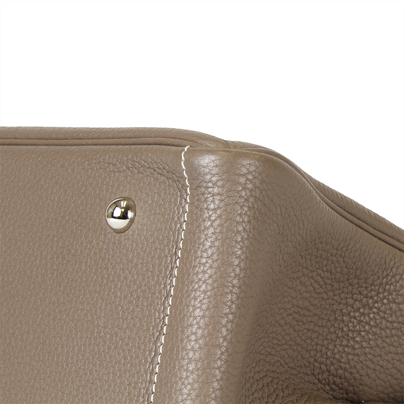 Hermes Clemence Victoria II Cabas 32 Etoupe Tote Bag