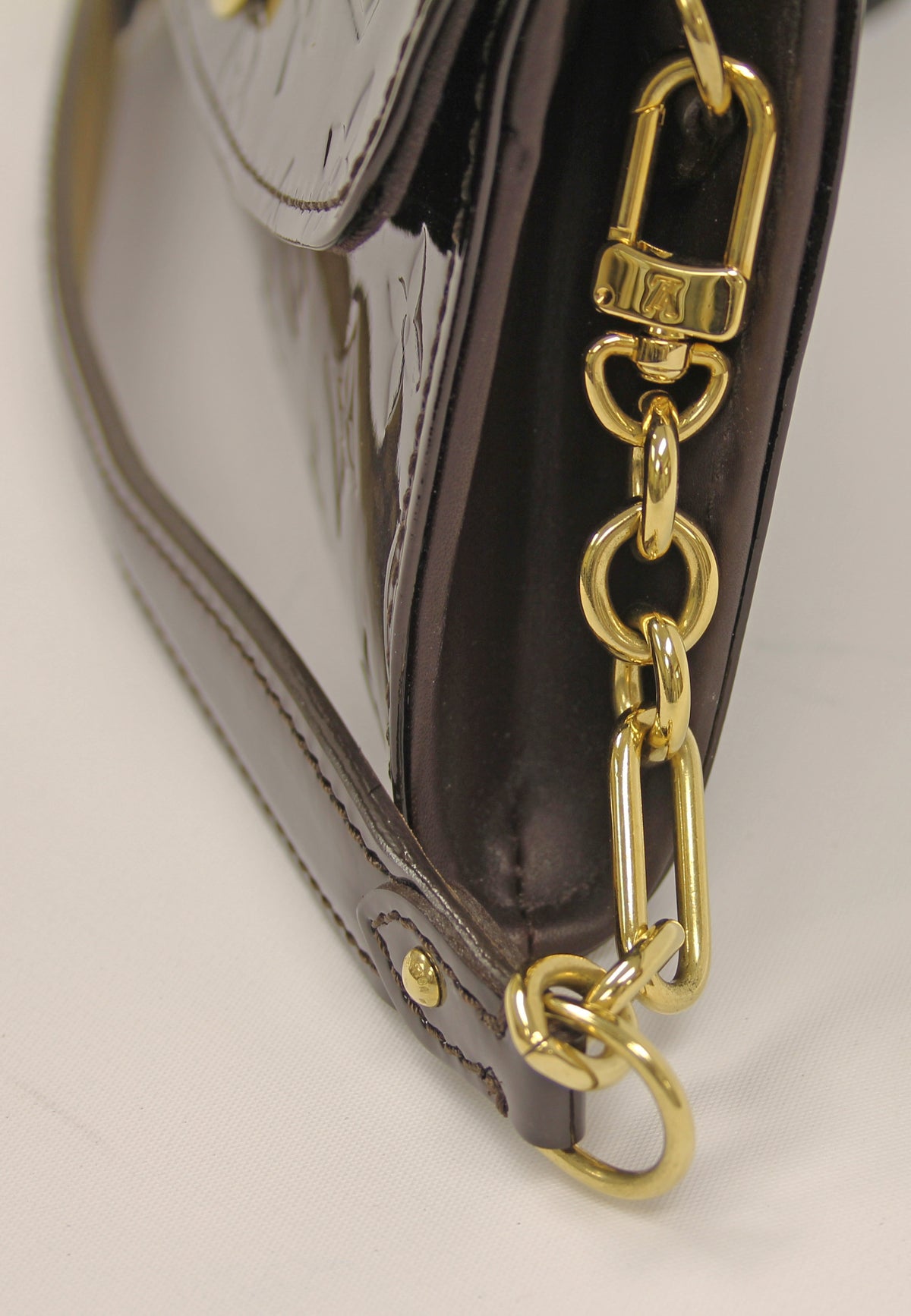 Louis Vuitton Sunset Boulevard Amarante Monogram Vernis Clutch