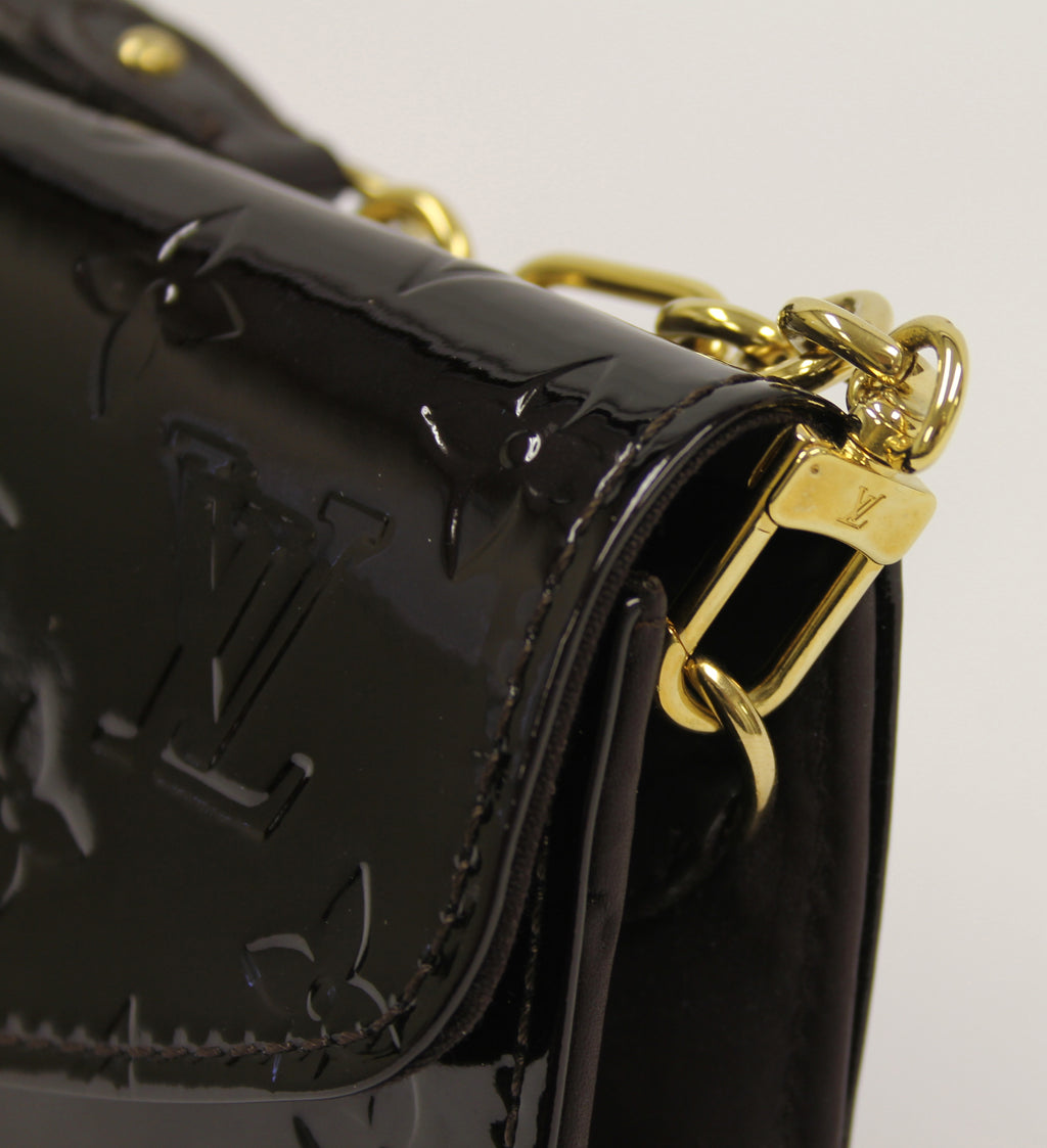 Louis Vuitton Sunset Boulevard Amarante Monogram Vernis Clutch