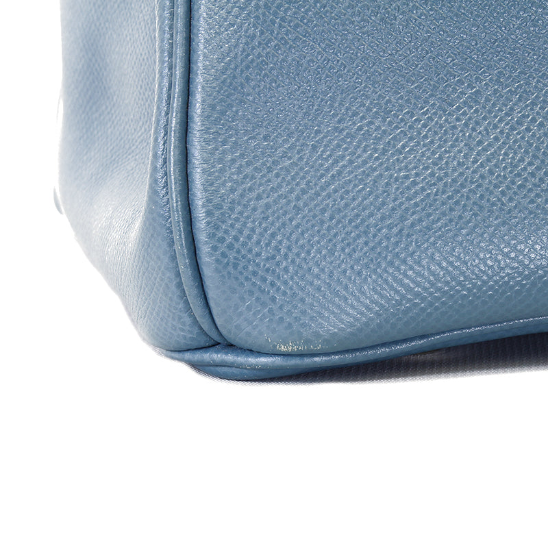 Hermes Blue Jean Epsom Leather 35cm Birkin Bag with Palladium Hardware