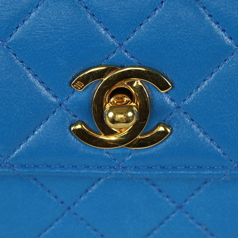 Chanel Blue Extra Mini Classic Flap Bag