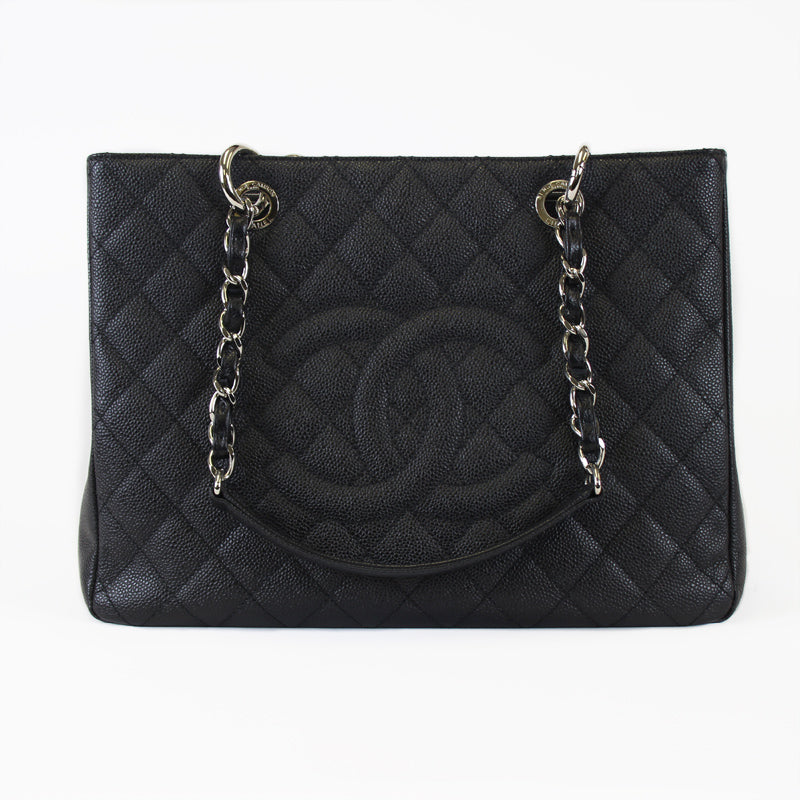 Chanel Black Caviar Grand Shopper Tote GST PHW