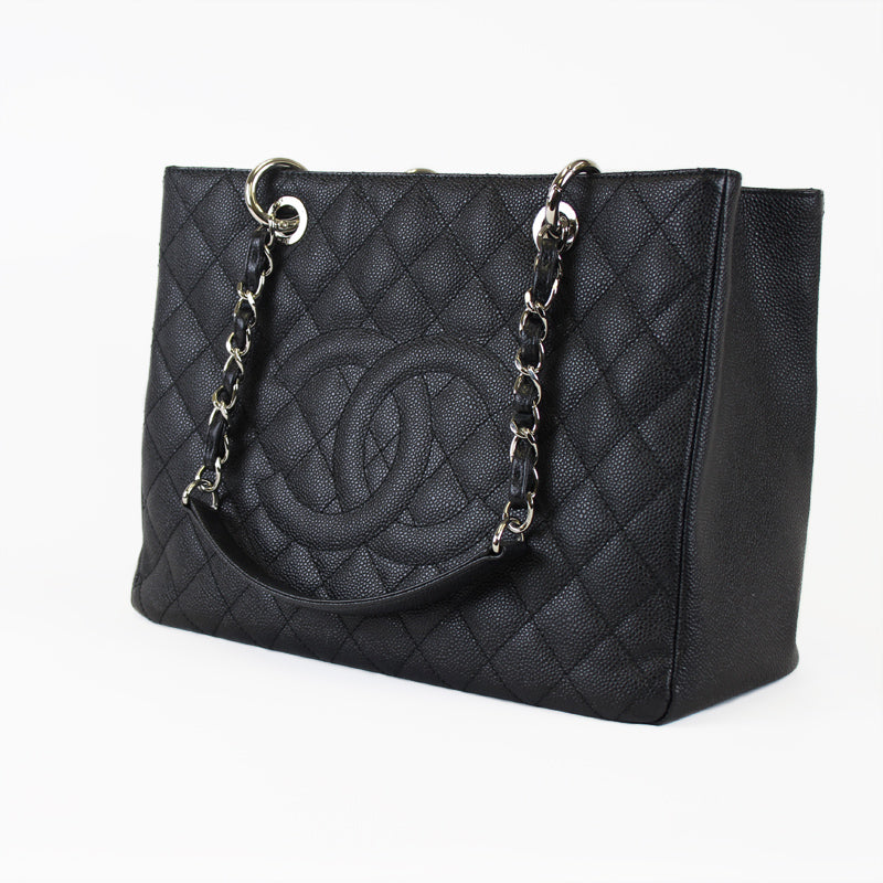 Chanel Black Caviar Grand Shopper Tote GST PHW