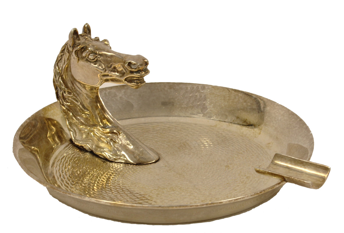 Hermès Silver Equestrian Cigar Ash Tray