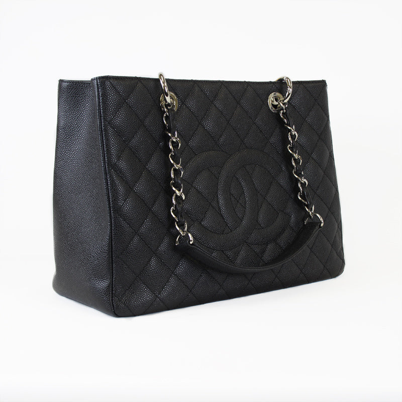 Chanel Black Caviar Grand Shopper Tote GST PHW