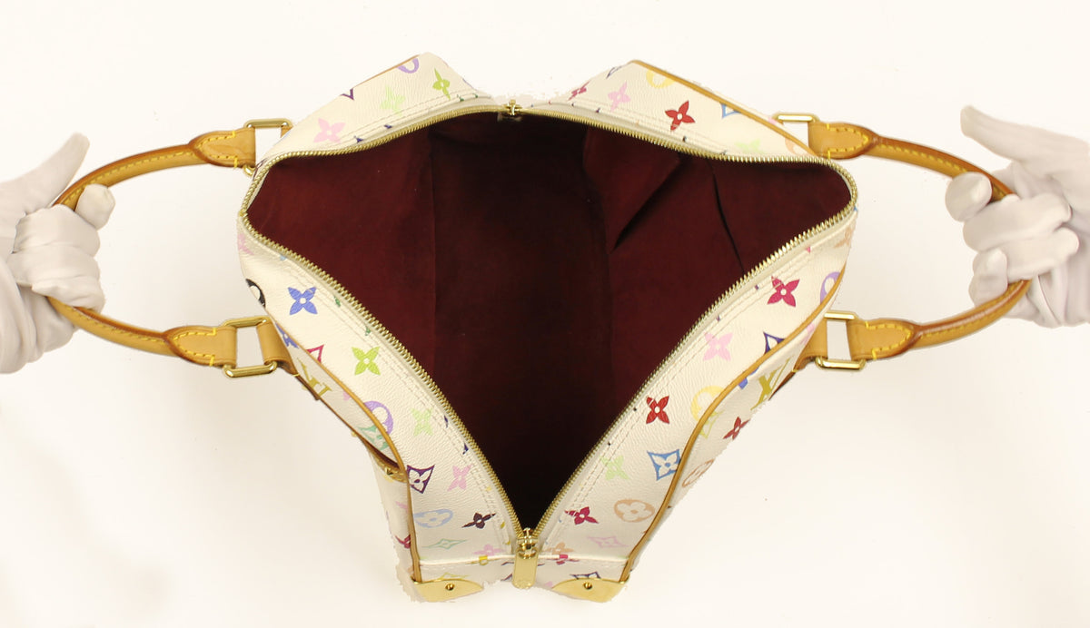 Louis Vuitton White Multicolor Trouville Bag