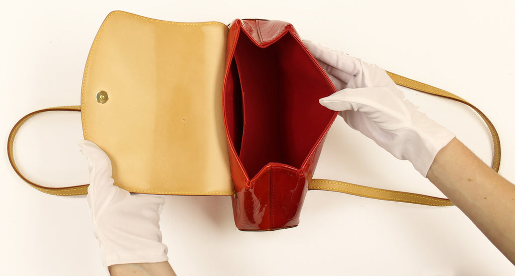Louis Vuitton Red Monogram Vernis Leather Bag
