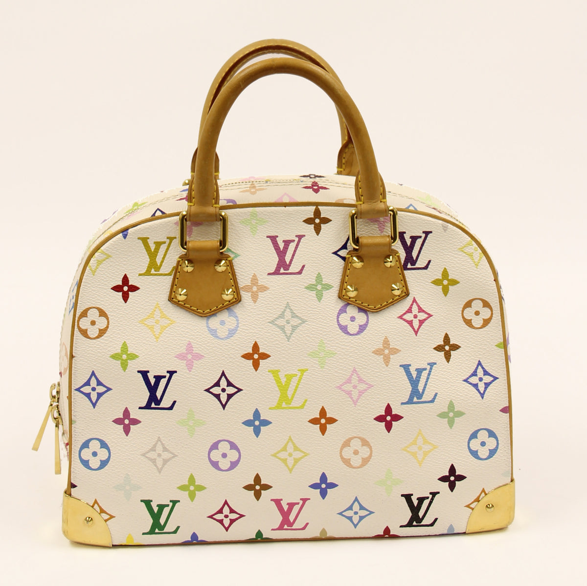 Louis Vuitton White Multicolor Trouville Bag