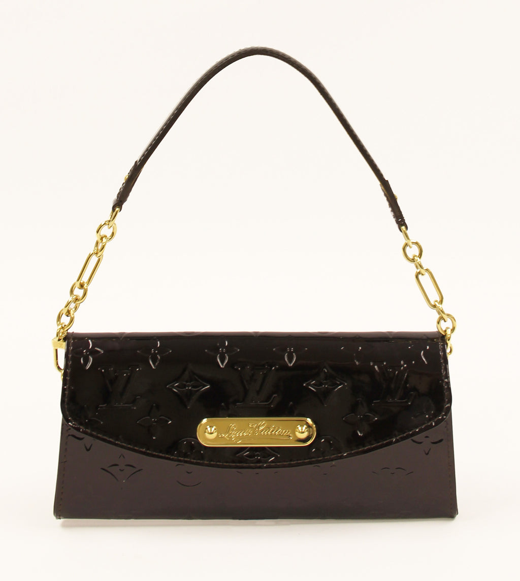 Louis Vuitton Sunset Boulevard Amarante Monogram Vernis Clutch