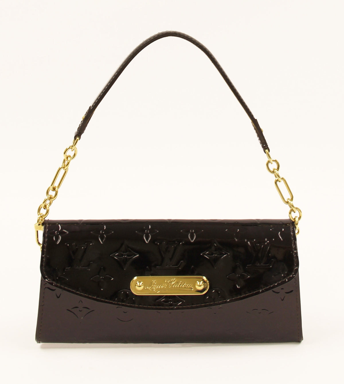 Louis Vuitton Sunset Boulevard Amarante Monogram Vernis Clutch