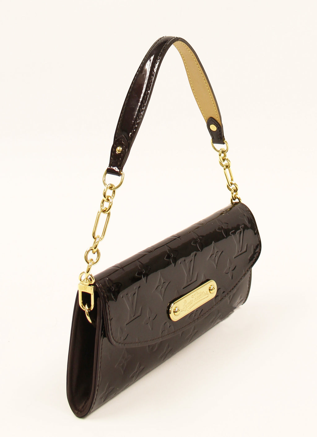 Louis Vuitton Sunset Boulevard Amarante Monogram Vernis Clutch