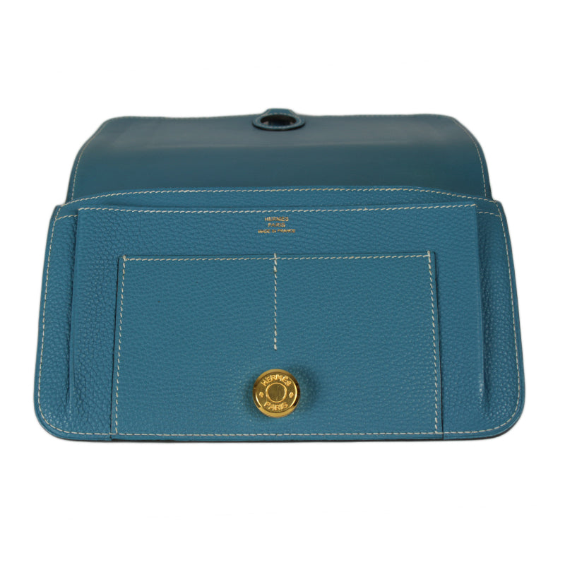 Hermes Dogon Blue Jean Togo Wallet