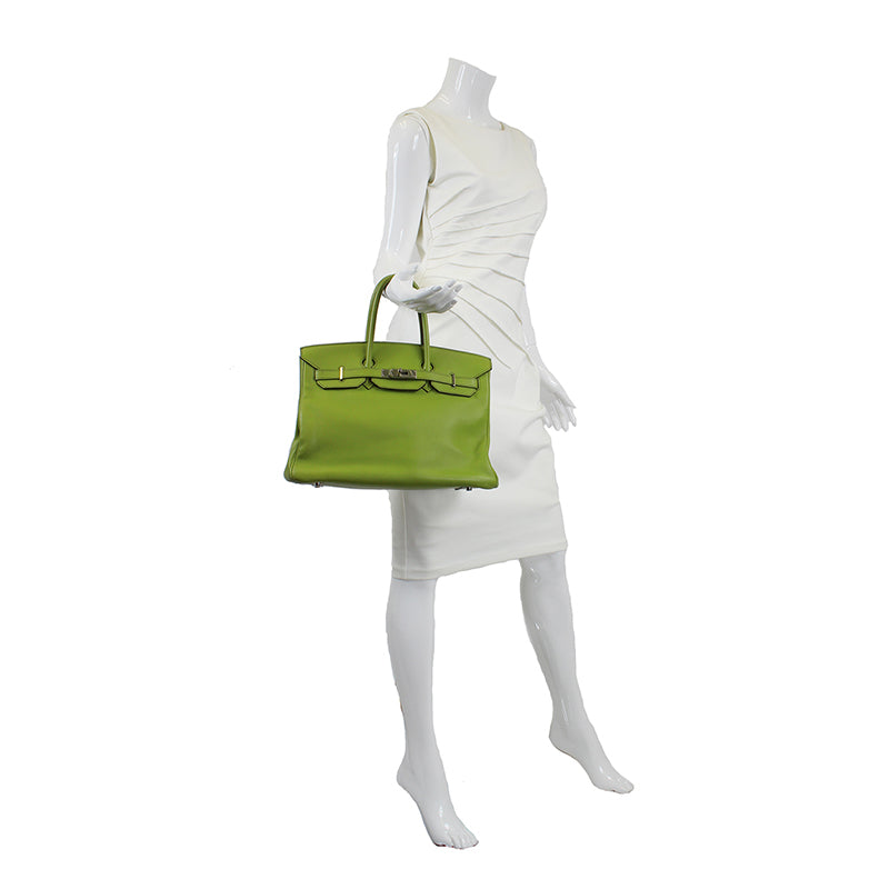 Hermes Swift Leather Apple Green Birkin 35cm