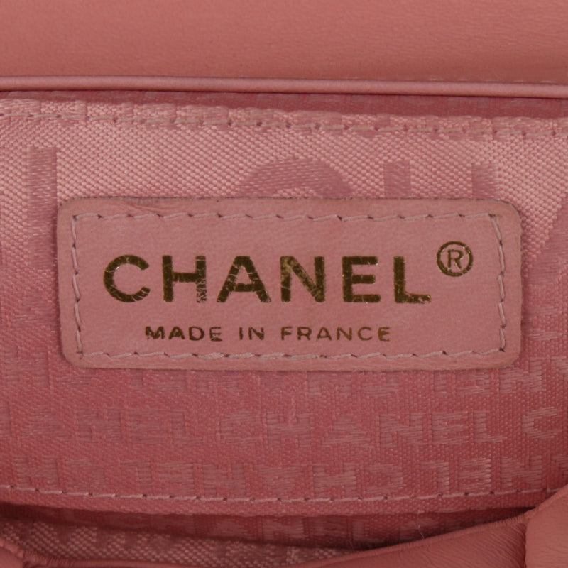 Chanel Pink Chocolate Bar Camellia Flap Bag