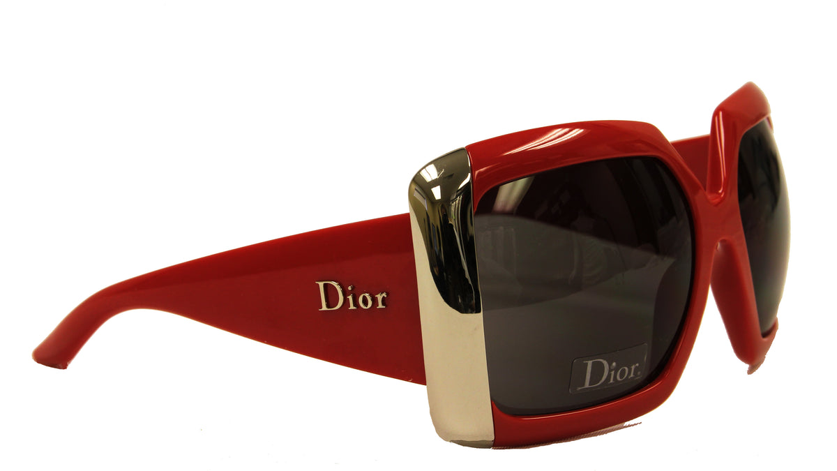 Dior Red & Silver Sunglasses
