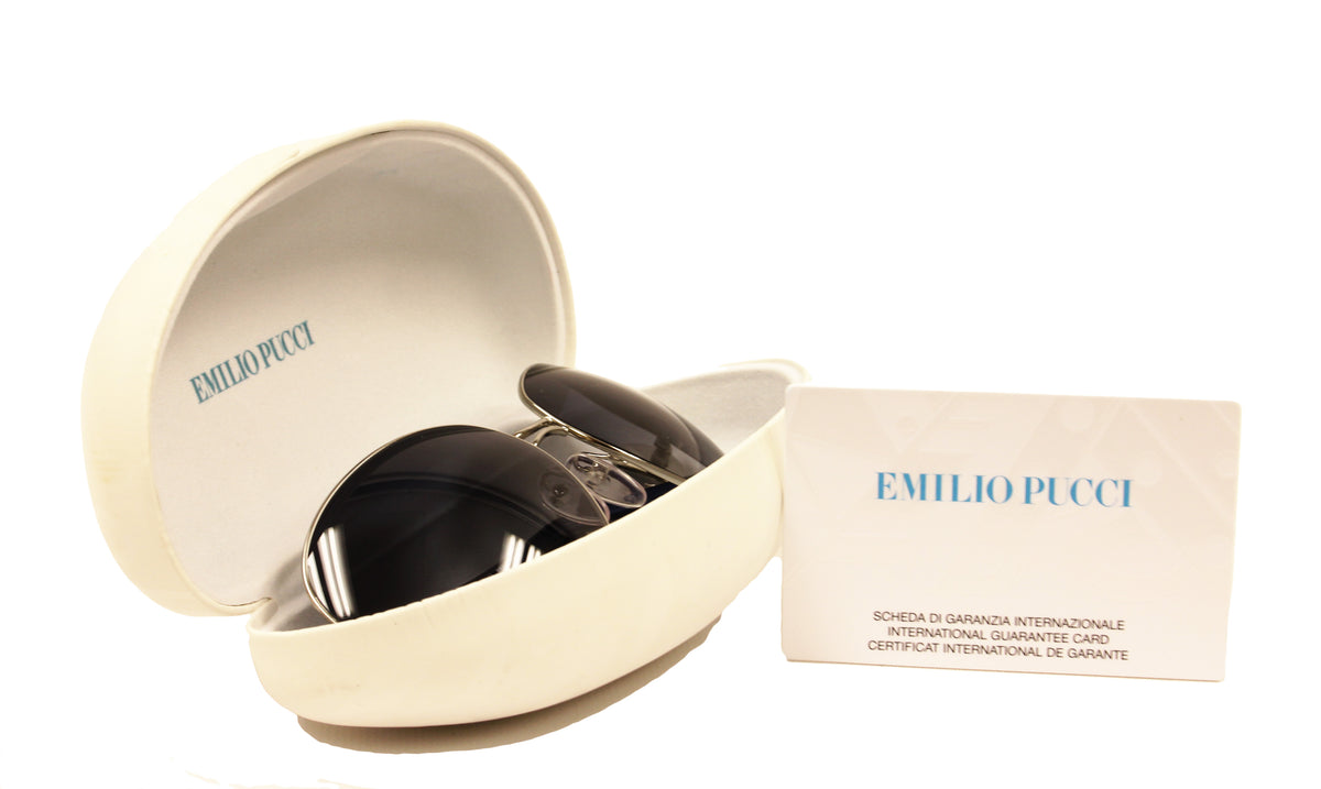 Emilio Pucci Blue Sunglasses with Side Design