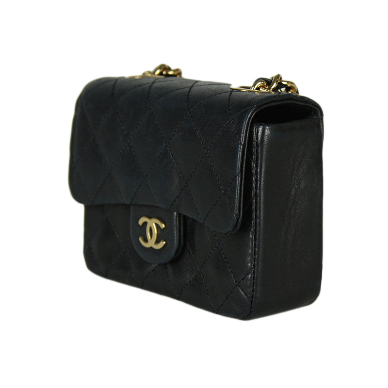 Chanel Black Mini Flap Belt Bag