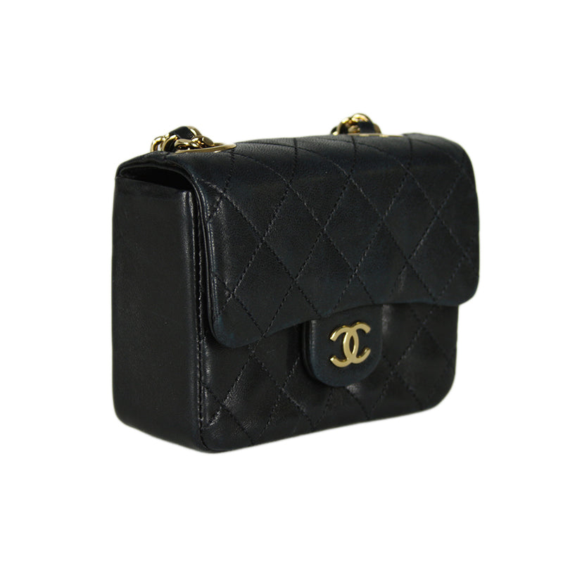 Chanel Black Mini Flap Belt Bag