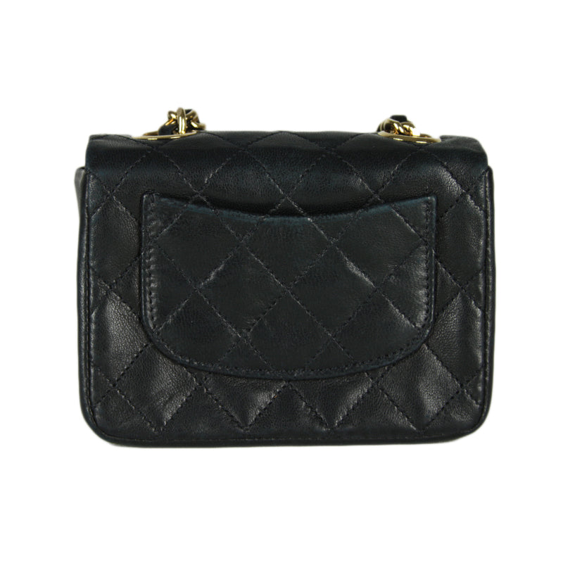 Chanel Black Mini Flap Belt Bag