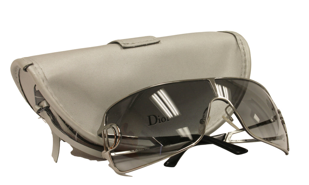 Dior Silver Wraparound Sunglasses