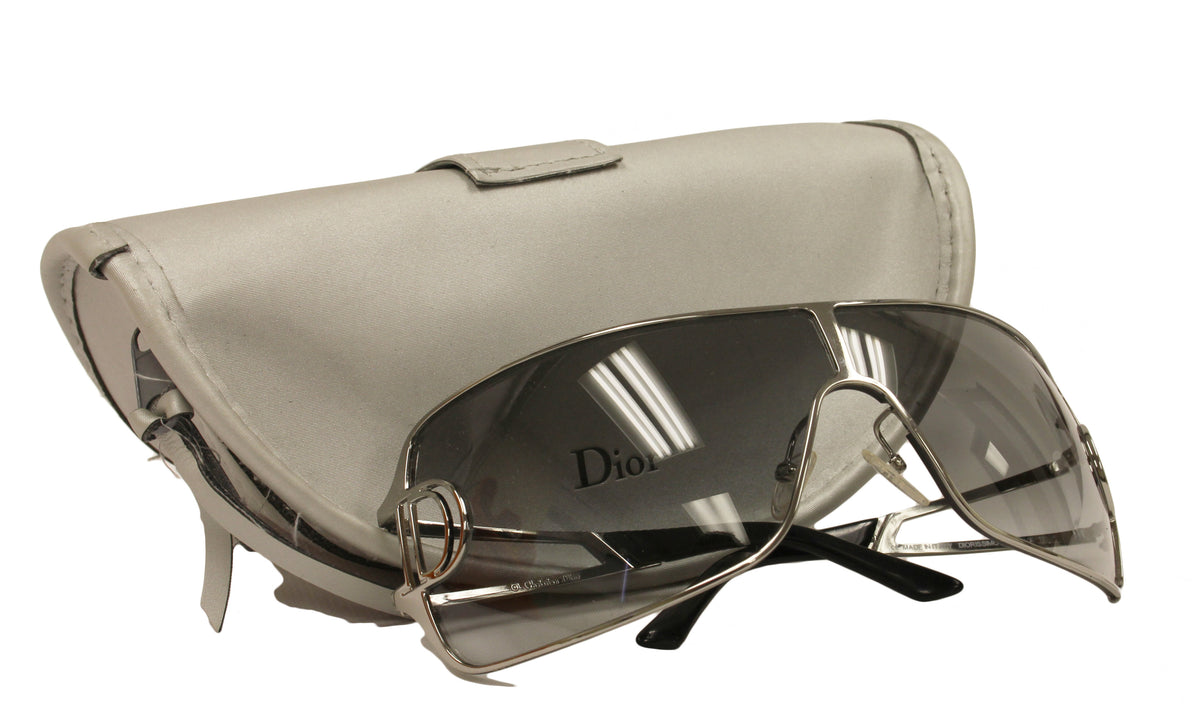 Dior Silver Wraparound Sunglasses