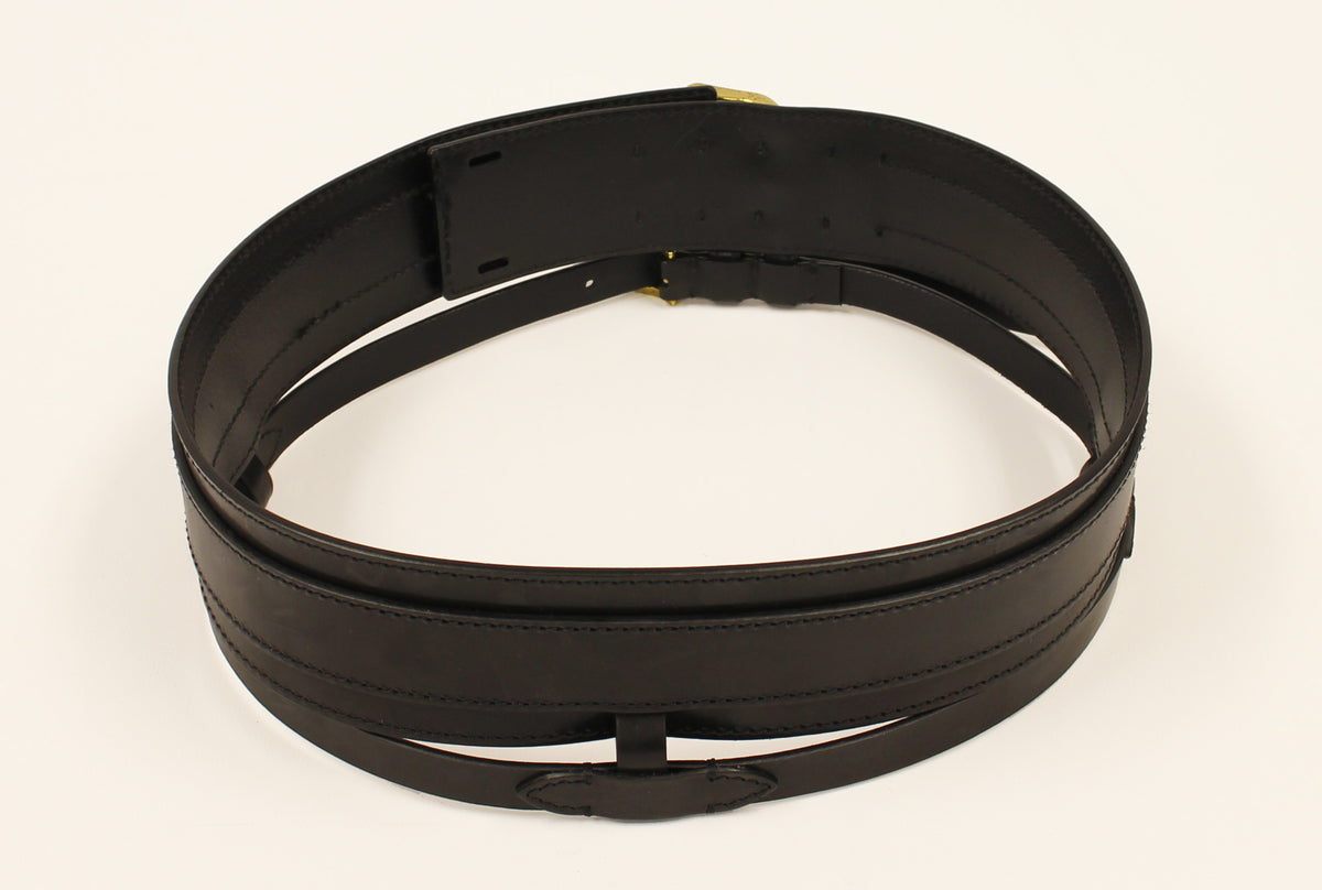 Burberry  Black  Leather Belt