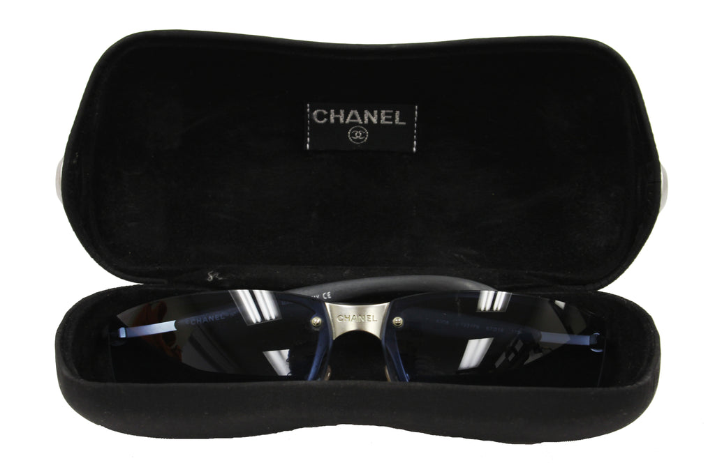 Chanel Blue & Silver Sunglasses