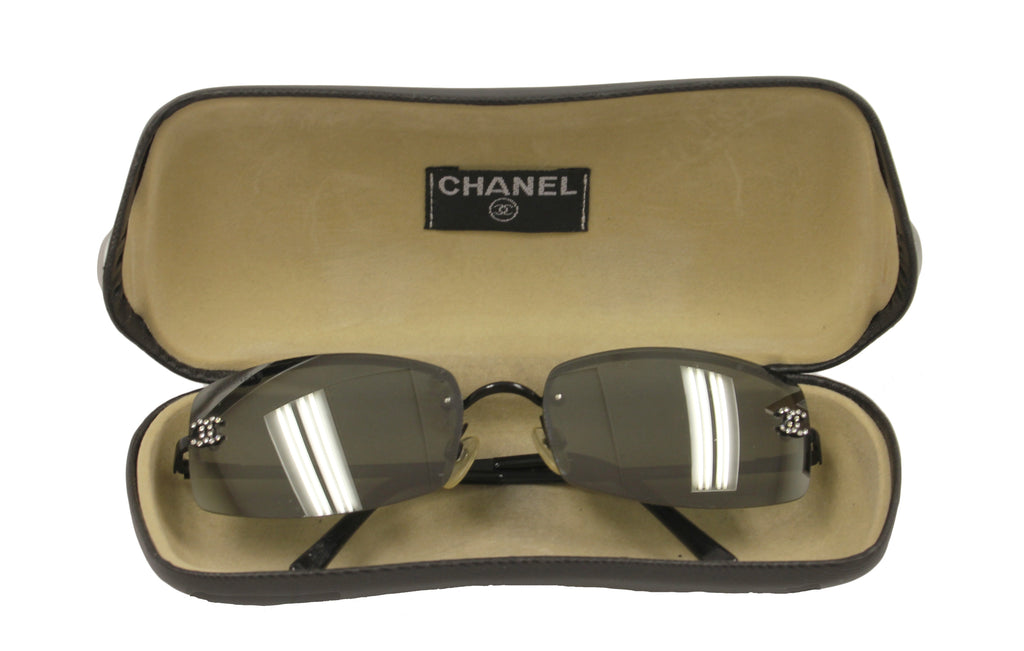 Chanel Black Wire Frame Sunglasses