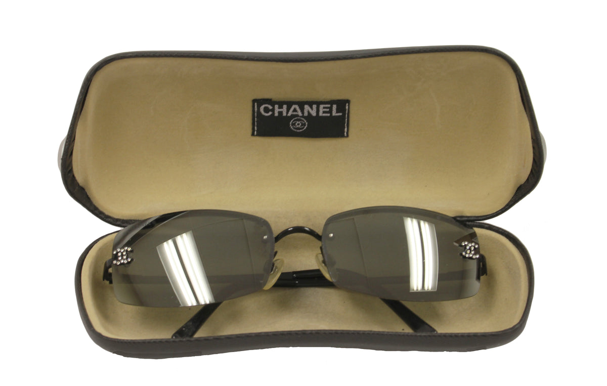 Chanel Black Wire Frame Sunglasses