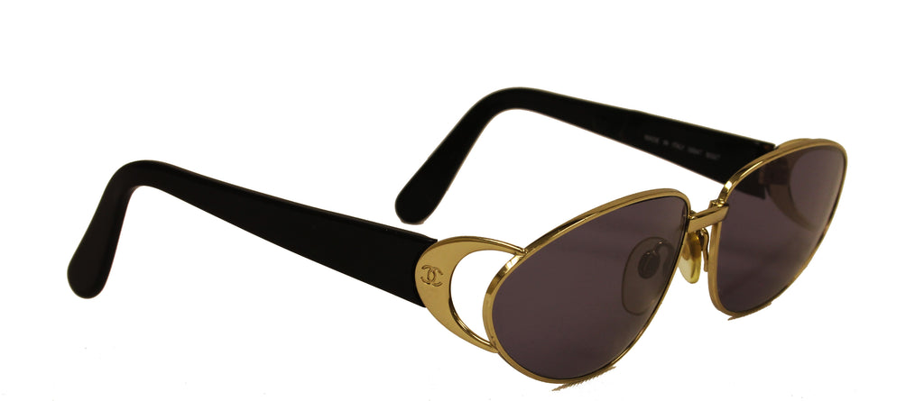 Chanel Black & Gold Sunglasses