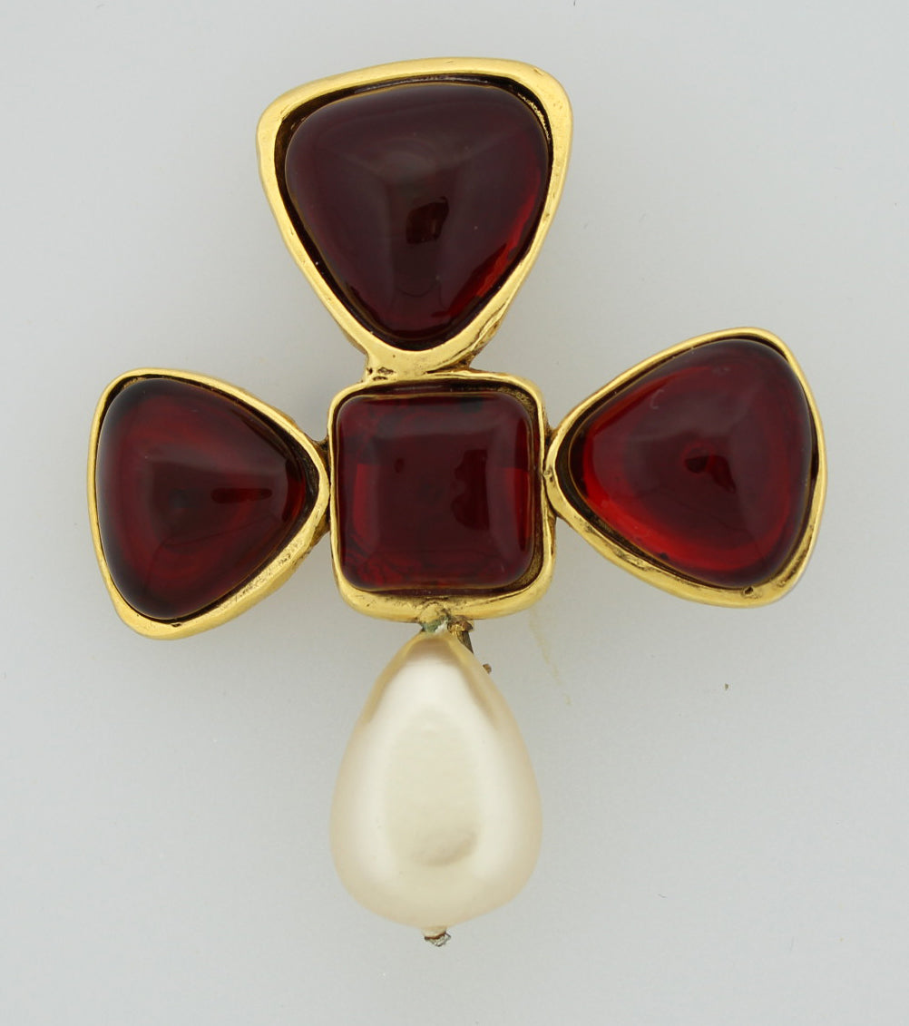 Chanel Vintage Maltese Cross Pendant