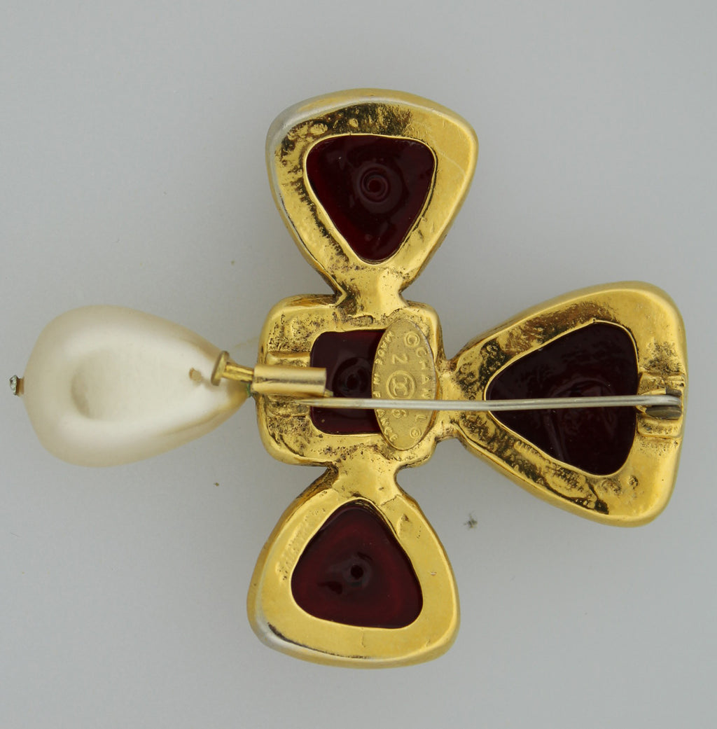 Chanel Vintage Maltese Cross Pendant