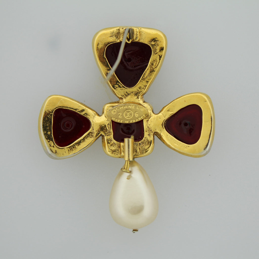 Chanel Vintage Maltese Cross Pendant