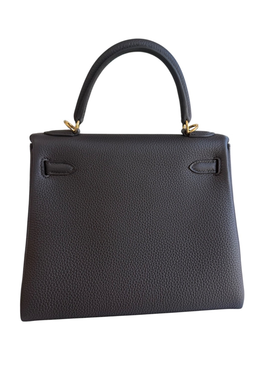 Hermes Black Kelly 25 Retourne