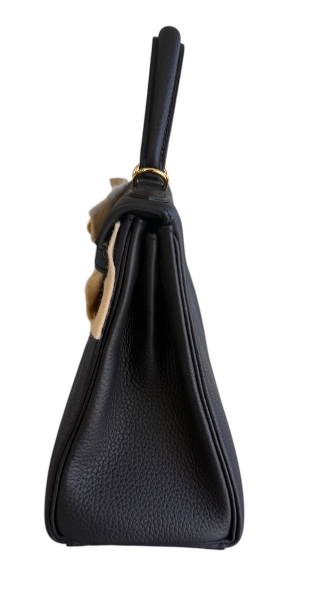 Hermes Black Kelly 25 Retourne