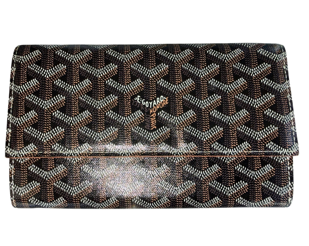 Goyard Black Goyardine Varenne Continental WOC
